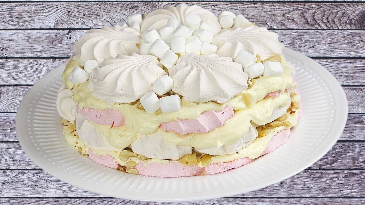 Святковий зефірний торт без духовки