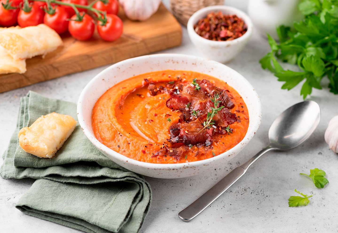 Як приготувати суп-пюре з запеченими овочами